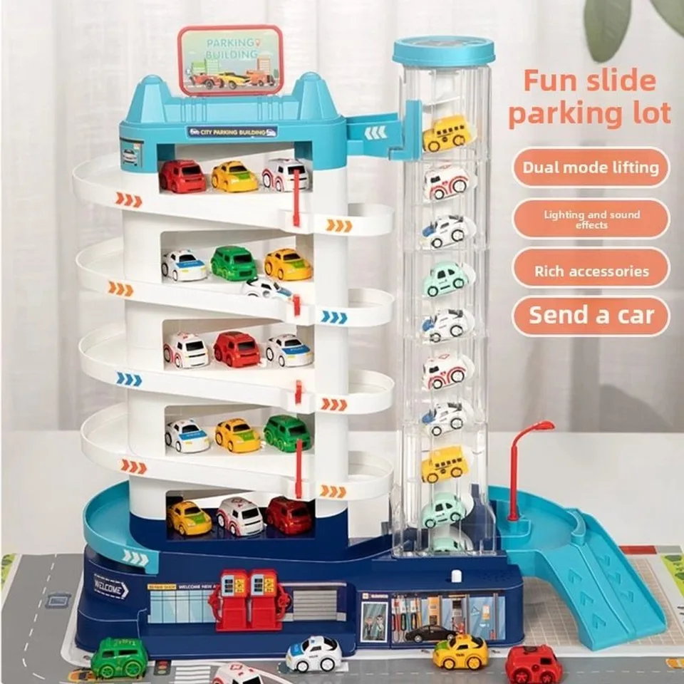 Parking Garage Tower with Elevator, 8 Cars