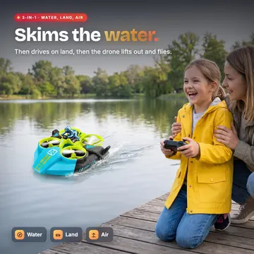 3-in-1 Drone: Water, Land, Air